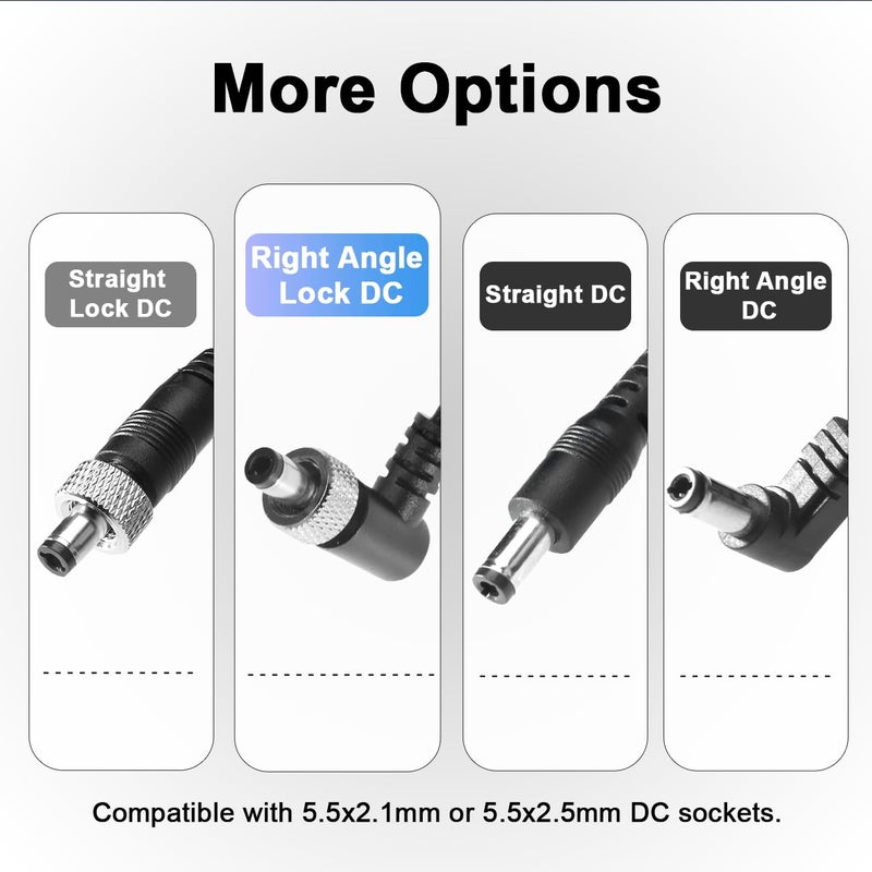 Alvin's Cables Locking DC 5.5 2.1 to D Tap Spring Power Cable for Video Devices PIX-E7 PIX-E5 7 Touchscreen Display Hollyland Mars 400s - Image 5